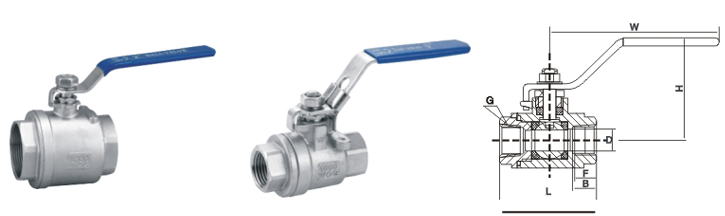 二片式304不銹鋼球閥